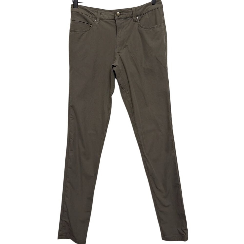 Lululemon ABC Pant Slim Warpstreme Olive Green Sage 31x32 Mens Five Pocket Pants